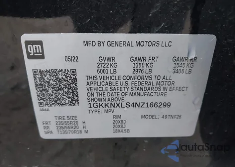 2022 GMC Acadia Awd Denali from USA, damaged, VIN 1GKKNXLS4NZ166299